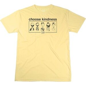 Queer Eye Official Choose Kindness Cast Caricature Yellow Unisex T-Shirt, Size L
